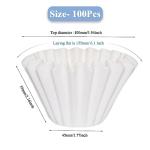 MUCXNIIY 1-2 Cup White Coffee Filters, 100 Count Unbleached Basket Coffee Filter Paper for Miniature Mr Coffee, Small Coffee Maker, Single Serve Coffee Pot, Pour Over Coffee Kit