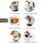 MUCXNIIY 1-2 Cup White Coffee Filters, 100 Count Unbleached Basket Coffee Filter Paper for Miniature Mr Coffee, Small Coffee Maker, Single Serve Coffee Pot, Pour Over Coffee Kit