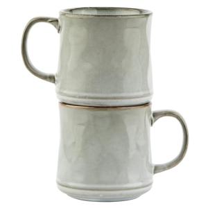 KooK 13 oz Glazed Ceramic Coffee Mugs - Set of 2