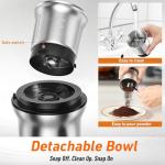 Secura Electric Coffee and Spice Grinder with 2 Bowls