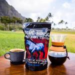 Blue Horse 100% Kona Coffee, Medium Roast, Arabica Whole Beans, 1 lb (16 oz) Bag, Farm Fresh, Authentic Hawaiian Coffee beans from Hawaii’s Big Island