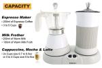 FUOCCI Espresso Maker With Milk Frother 3 To 5 Cups Italian Coffee Maker Electric Moka Pot And Frother For Cappuccino, Mocha, Latte Macchiato Cuban Coffee Maker Electric Cafeteras Electricas Modernas