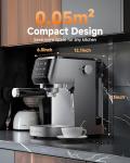 AMZCHEF 51mm Coffee Espresso Machine 20 Bar – Professional Coffee Maker with Milk Frother, Compact Stainless Steel Espresso Maker for Cappuccino, Latte, Mocha, 44oz Water Tank