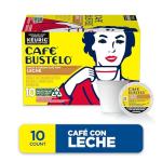Café Bustelo Sweet & Creamy Café con Leche Coffee, 10 Keurig K-Cup Pods (Pack of 1)