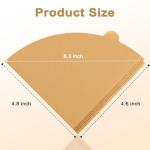 Coffee Filters, Cone Coffee Filters Size 02, 1-4 Cups, 200 Count, 2 Cone Filter for Pour Over and Drip Coffee Maker, Natural Brown Unbleached