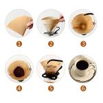 Coffee Filters, Cone Coffee Filters Size 02, 1-4 Cups, 200 Count, 2 Cone Filter for Pour Over and Drip Coffee Maker, Natural Brown Unbleached