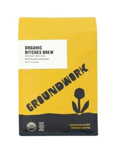 GROUNDWORK B*tches Brew Whole Bean Coffee Dark Roast Blend - Certified Organic Signature Blend Coffee Beans - 12oz Bag (Pack of 1)