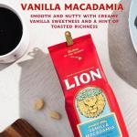 Lion Coffee, Arabica Coffee Beans, Light Roast Whole Bean Coffee, Vanilla Macadamia Flavor, A Taste of Aloha, 24 Ounce Bag