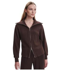 Varley Womens Enrico Knit Jacket Coffee Bean X-Large