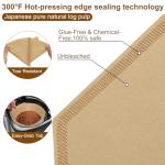 220 Count #4 Cone Coffee Filters, Tear-Resistant Seams, Unbleached for 8–12 Cup Coffee Makers