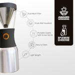 asobu Cold Brew Coffee Maker, Award-Winning 40oz Insulated Cold Brew Brewer with Portable Stainless Steel Carafe – No.1 Europe Coffee Fest Winner, Leakproof, BPA-Free, Keeps Cold 24H