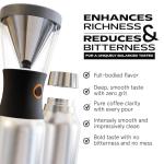 asobu Cold Brew Coffee Maker, Award-Winning 40oz Insulated Cold Brew Brewer with Portable Stainless Steel Carafe – No.1 Europe Coffee Fest Winner, Leakproof, BPA-Free, Keeps Cold 24H