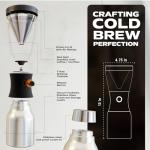 asobu Cold Brew Coffee Maker, Award-Winning 40oz Insulated Cold Brew Brewer with Portable Stainless Steel Carafe – No.1 Europe Coffee Fest Winner, Leakproof, BPA-Free, Keeps Cold 24H