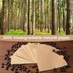 Niveaya 200 Count Cone Coffee Filters, Size 02 Natural Unbleached Paper Coffee Filter, Disposable Cone Filters for Pour Over and Drip Coffee Maker (2-4Cup)