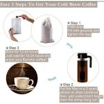 YQL Cold Brew Coffee Filter,50PCS 6X10 Inch No Mess Cold Brew Coffee Bags Disposable Mesh Brewing Bags Tea Filter Bag for Cold Brew Coffee or Tea(4x6/8x12inch Available)