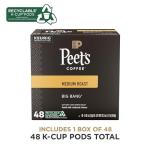 Peet's Coffee, Medium Roast Keurig K-Cup Pods - Big Bang 48 Count (1 Box of 48 Pods)
