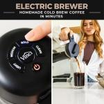 VINCI Express Cold Brew, Electric Cold Brew Coffee Maker in 10 minutes, Glass Carafe, 4 Brew Strength Settings & Cleaning Cycle, Easy to Use & Clean 1.4 Liters Push Button Control