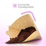 100 Count #4 Unbleached Paper Coffee Filters for Cuisinart, Ninja, BLACK+DECKER & other 8-12 Cup Coffee Makers - Perfect Paper Filter for Pour Over and Drip Coffee