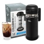 VINCI Cold Brew 360, Glass Cold Brew Coffee Maker Featuring Patented Dual Filter 360 Brewing Technology, Cold Brew for Iced Coffee (1.4 Liter / 47 FL.OZ)