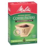 MELITTA Natural Brown #4 Cone Coffee Filters - 100 Count