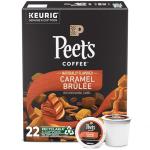 Peet's Coffee, Flavored Light Roast Keurig K-Cup Pods - Caramel Brulee 22 Count (1 Box of 22 Pods)