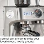 Chefman Crema Supreme 15 Bar Espresso Machine with Milk Frother, Barista Steam Wand, Professional Coffee Maker with Coffee Grinder, 30 Grind Settings, 3L Removable Water Tank - Stainless Steel