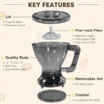 Newdehanm Pour Over Coffee Dripper & Filter, Reusable Paperless Clever Dripper Automatic Drip Coffee and Tea Maker with Immersion Extraction, BPA-Free, 21oz Home Brewing