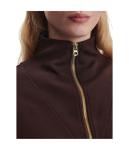 Varley Womens Hawley 1/2 Zip Sweater Coffee Bean Small