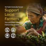 Birdee Robusta Coffee Ground – 12 ounce, Medium Roast, 100% Robusta, Low Acid, High Caffeine, Single Origin, Fine Robusta Standard, Hand Picked from Vietnam