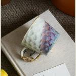 Unique Retro Japanese Style Rustic Vintage Handmade Ceramic Pottery Coffee Mug, Lead-Free Glaze Artisanal Tea Mug, Comfortable handle Teacup for Tea Latte Cappuccino Milk for office and home