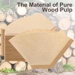 100 Count Coffee Filter #2, 2 Cone Coffee Filters Unbleached Natural 2 Cone Filters Paper Compatible with Drip and Pour Over Coffee Maker