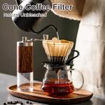 100 Count Coffee Filter #2, 2 Cone Coffee Filters Unbleached Natural 2 Cone Filters Paper Compatible with Drip and Pour Over Coffee Maker