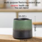 meicilin Big handmade Ceramic Coffee Mugs for Men/Women,10oz Tea Cup for Office and Home,Microwave and Dishwasher safe,Gift for Parents,Family and Friends(Green)