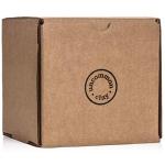 Uncommon Clay 20oz Barrel Coffee Mug Handmade in the USA (Satin Black/White)