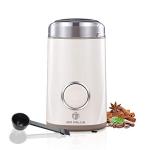 DR MILLS DM-7441W Coffee Grinder Electric, Coffee Bean and Dried Spice Grinder, One Touch Operation, Blade and Cup Made with SUS304 Stainless Steel (White)