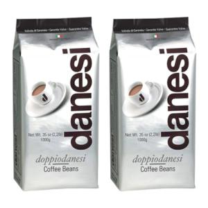 Danesi Caffe Italian Whole Coffee Beans - Espresso Coffee Beans and Medium Roast Whole Bean - Perfect for Espresso Machines, French Press, and Home Brewing - Doppio (4.5 lb)