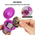 200 Count Fanativita K Cup Filters Disposable with Genius Lid Design, Fit All Reusable K Cups for Keurig (Unbleached)