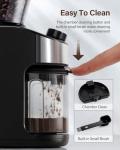 SHARDOR Electric Burr Coffee Grinder for Home Use, Coffee Bean Grinder for 32 Grind Settings, 40-Second Adjustable Timer, One-Touch Start & Cleaning Button, Black