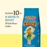 Kauai Coffee Whole Bean Coffee – Smooth, Non-Bitter Pure Arabica – Light Floral Notes & Bright Aroma – Grown on Hawaii's Largest Coffee Farm – Koloa Estate Medium Roast, 1 Pack of 10oz