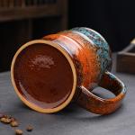 YYW Ceramic Coffee Mugs Handmade Pottery Mugs 20 Oz Espresso Cups Large Tea Cups with Handle for Office and Home (Multi-A)