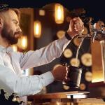 MyFancyCraft MFC Beer Mug 10 OZ - Coffee Mug - Beer stein - Wooden beer mug - Stainless Steel Cup - Handmade Gifts for Men - Fathers Day, Christmas or Birthday Gift Idea - Men Mug - Classic Brown