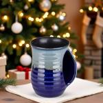 Handmade Pottery Coffee Mug with Pocket Handle