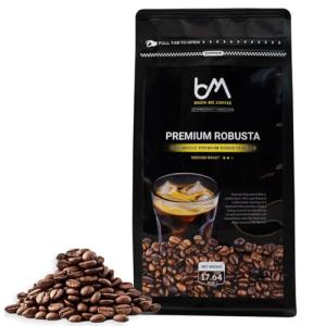 Buon Me Coffee Premium Original Robusta Whole Bean Coffee, 100% Robusta, Medium Roast, Strong Vietnamese Coffee 17.6oz Bag