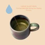 Avsunela Handcrafted Ceramic Coffee Mug, Mint Blue and Pink, Textured Surface, Modern Design