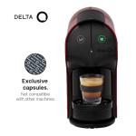 Delta Q Quick Espresso Capsule Machine – Color Red - Compact 0.8 L, Capsule System