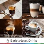 Bosch 300 Series Fully Automatic Espresso and Coffee Machine – In-Cup Frother, OneTouch Milk Drinks, 5 Drink Options, Ceramic Grinder, Easy Clean & Descale, in Silver TIU20307