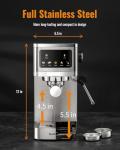 SHARDOR Espresso Machine 20 Bar, Expresso Coffee Machines with Touchscreen, Expresso Machines for Home with Milk Frother and Adjustable Temperature, for Espresso, Latte and Cappuccino Drinks