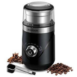 Adjustable Electric Coffee and Herb Grinder, Black
