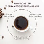 ANBA Robusta Coffee Beans, 17.64oz – Dark Roast, Strong & Bold Flavor | Vietnamese Phin Filter Style | 100% Roasted Whole Beans | ISO HACCP Certified | Home & Café Use