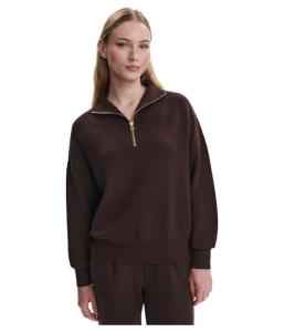 Varley Women's Hawley 1/2 Zip Sweater, Coffee Bean